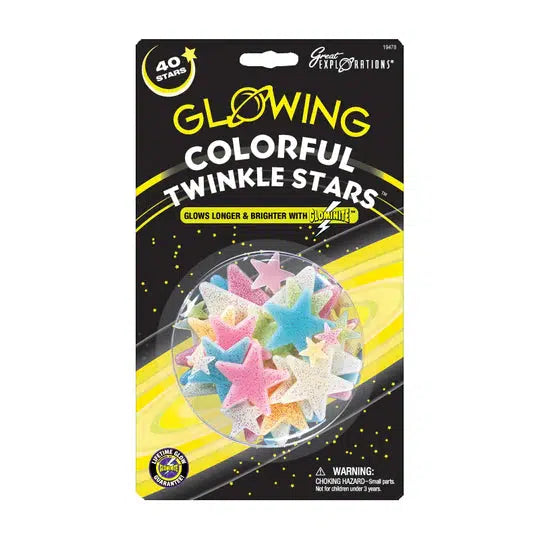 University Games-Glow in the Dark Colorful Twinkle Stars-19478-Legacy Toys