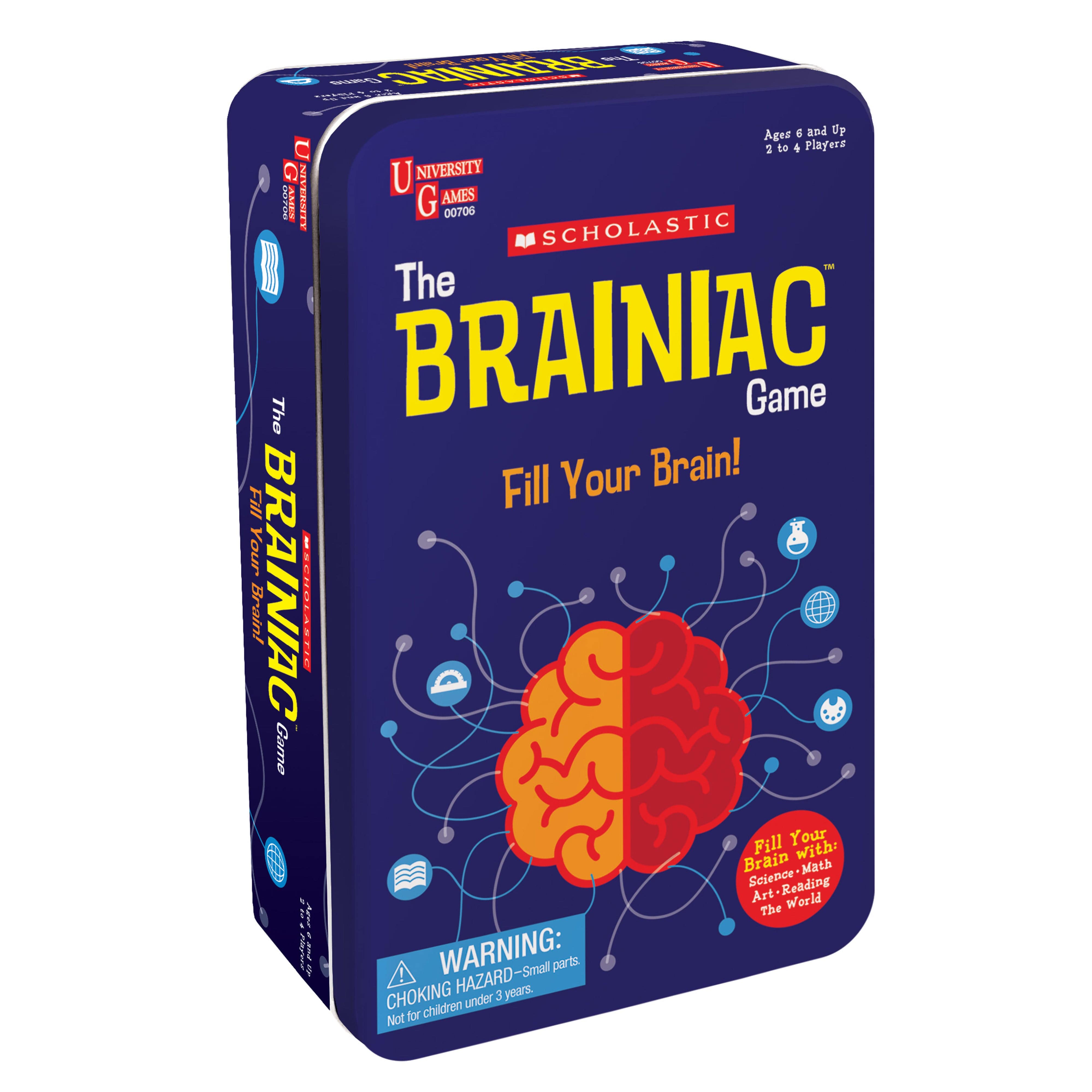 University Games-Scholastic Brainiac Game Tin-00706-Legacy Toys