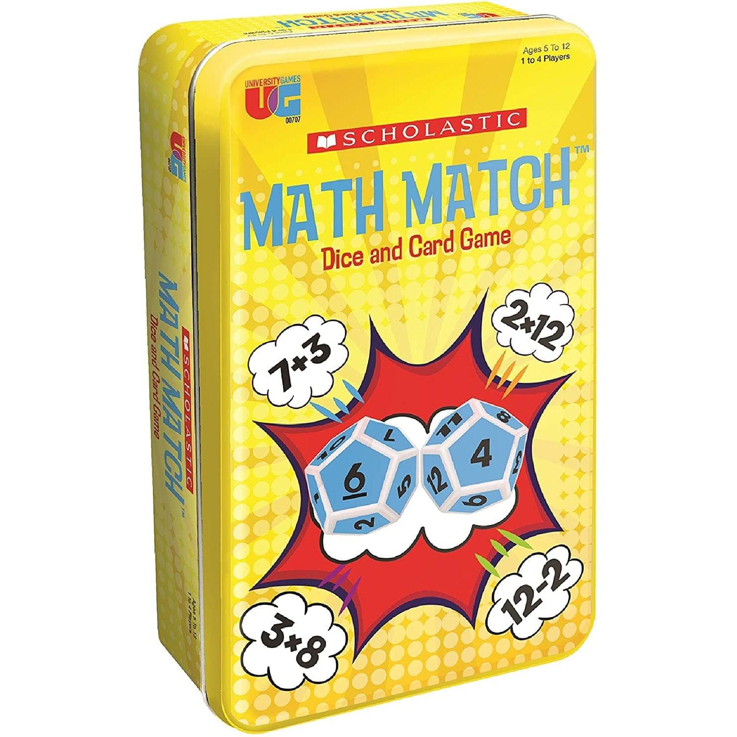 University Games-Scholastic Math Match Tin-00709-Legacy Toys