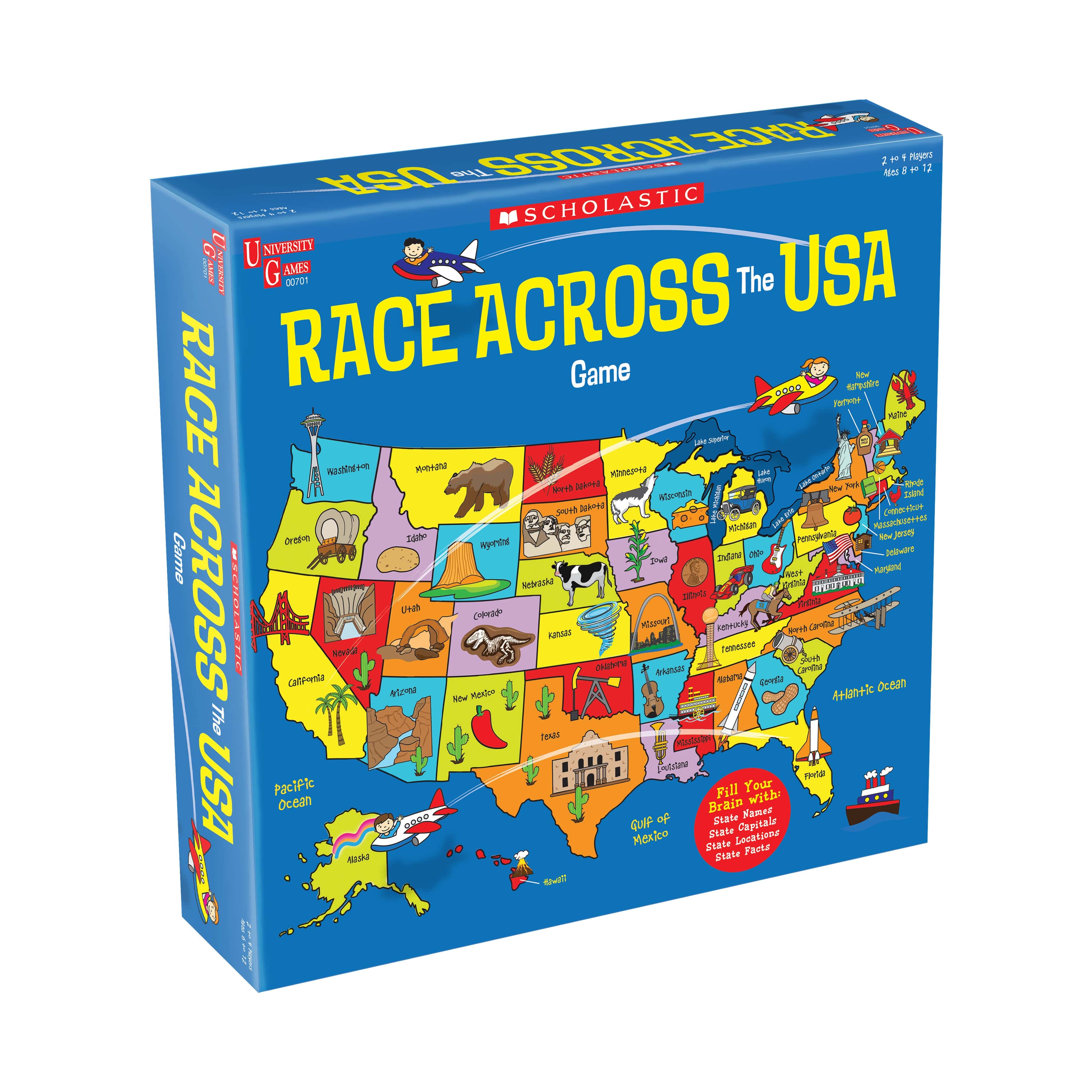 University Games-Scholastic Race Across the USA Game-00701-Legacy Toys