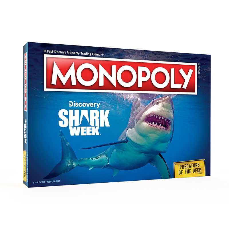 USAopoly-Discovery Shark Week Monopoly-MN042-677-Legacy Toys