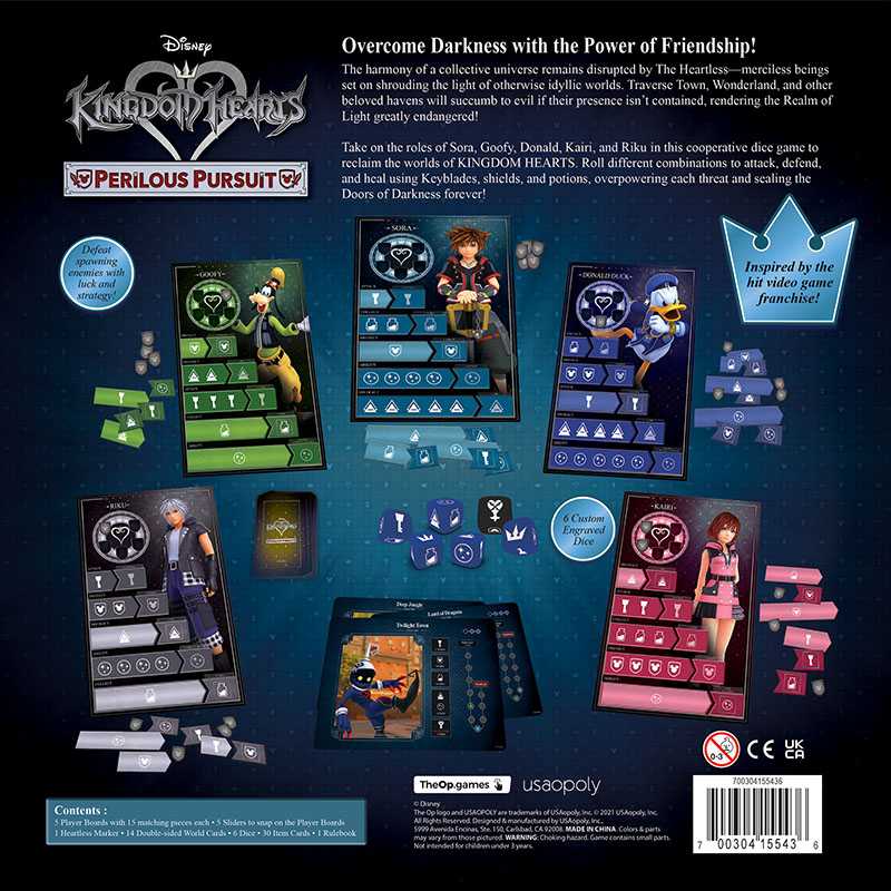 USAopoly-Disney Kingdom Hearts Perilous Pursuit-D1004-635-Legacy Toys