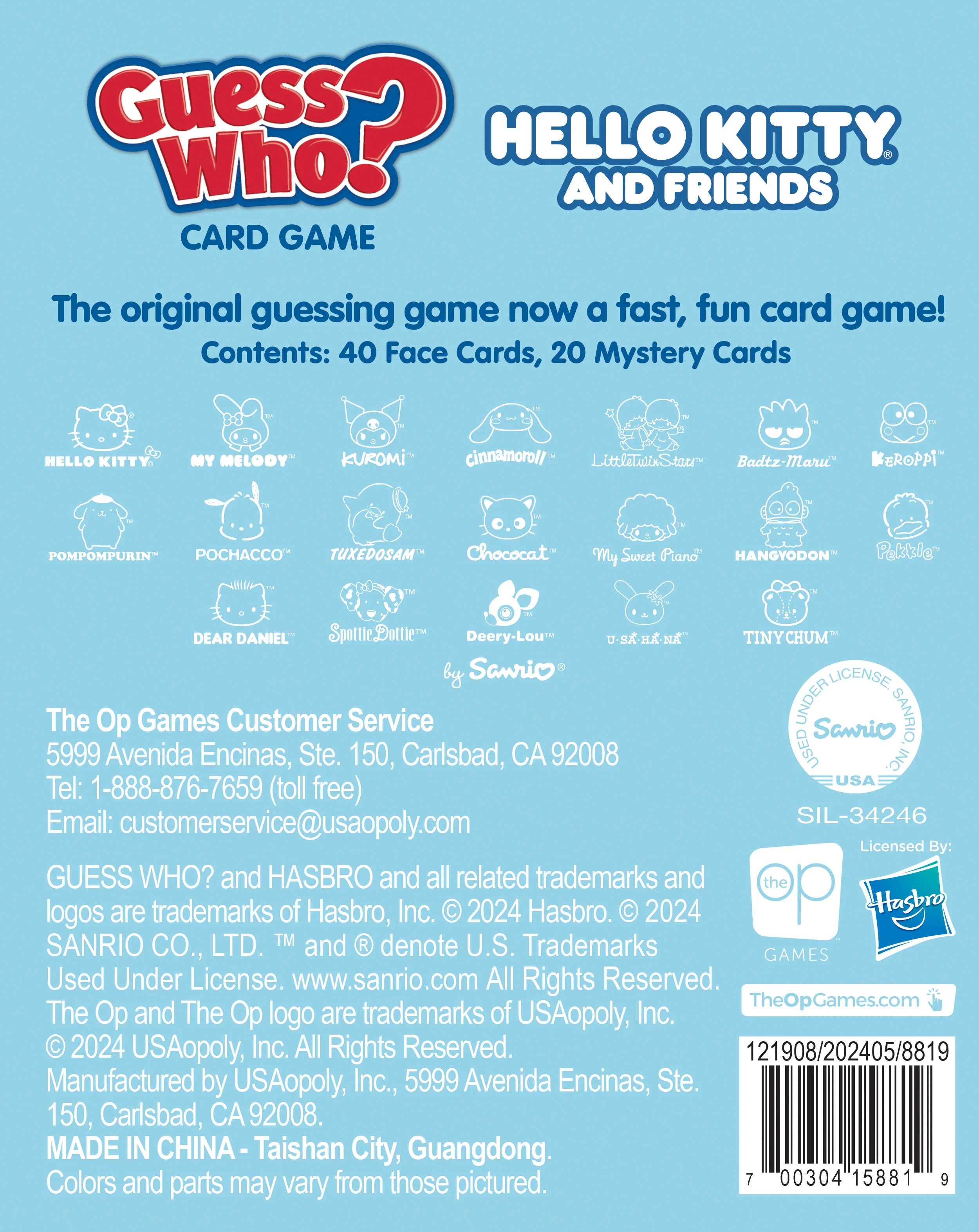 USAopoly-GUESS WHO? Card Game: Hello Kitty and Friends-GW075-296-Legacy Toys