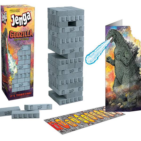 USAopoly-JENGA: Godzilla Extreme Edition-JA133-710-Legacy Toys