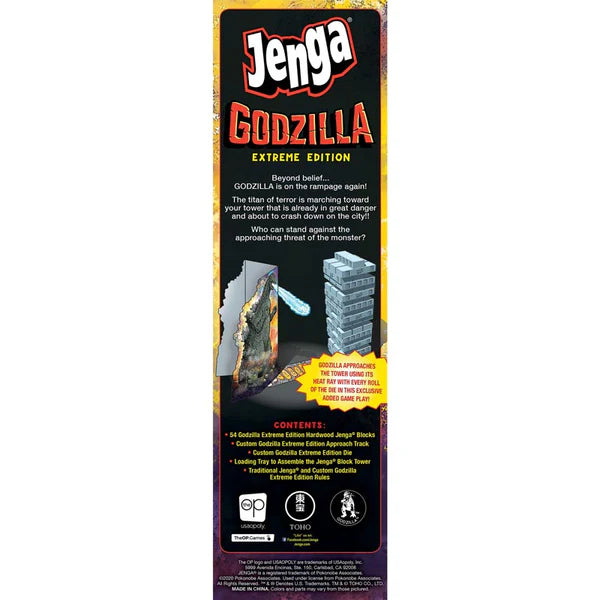 USAopoly-JENGA: Godzilla Extreme Edition-JA133-710-Legacy Toys