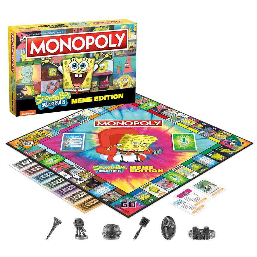 USAopoly-Spongebob Squarepants Meme Monopoly Game-MN096-712-Legacy Toys