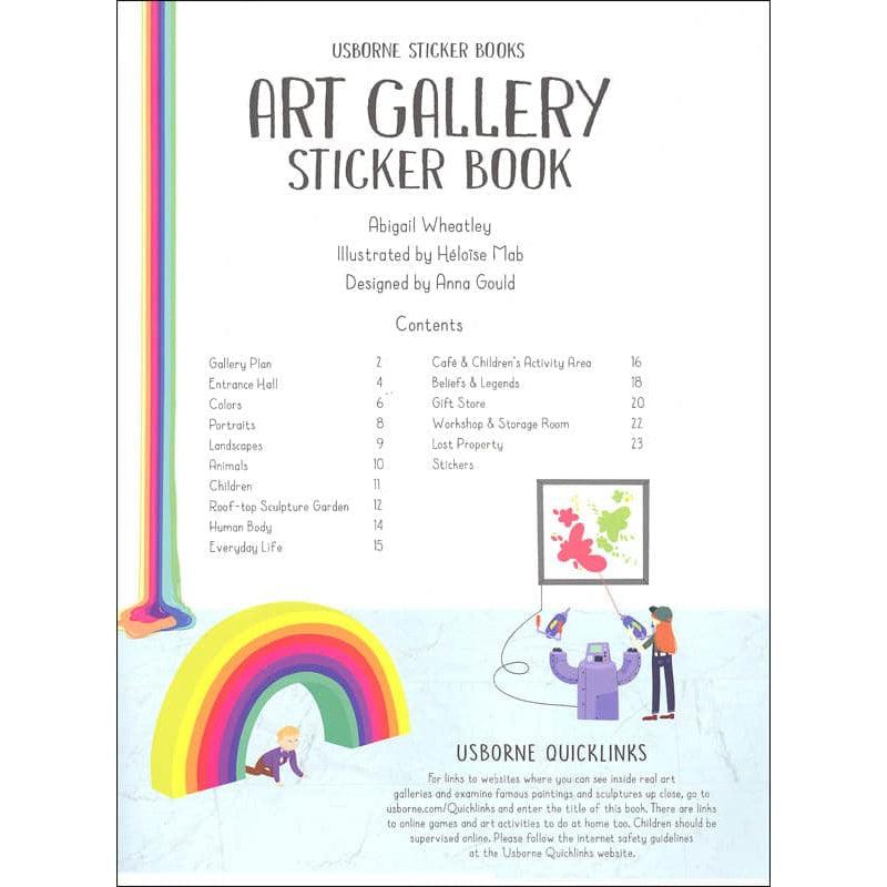 Usborne Books-Art Gallery Sticker Book-548735-Legacy Toys