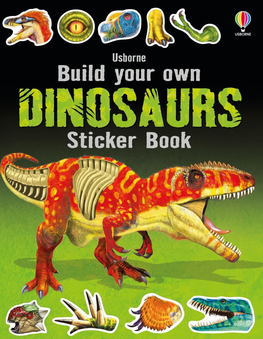 Usborne Books-Build Your Own Dinosaurs Sticker Book-070030-Legacy Toys