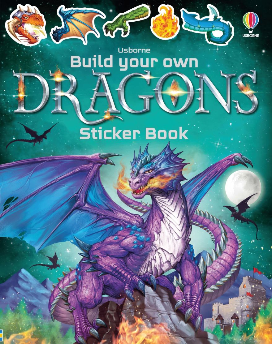 Usborne Books-Build Your Own Dragons Sticker Book-317302-Legacy Toys