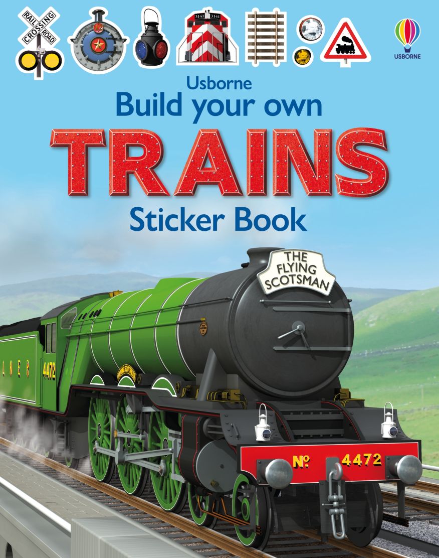 Usborne Books-Build Your Own Trains Sticker Book-070047-Legacy Toys