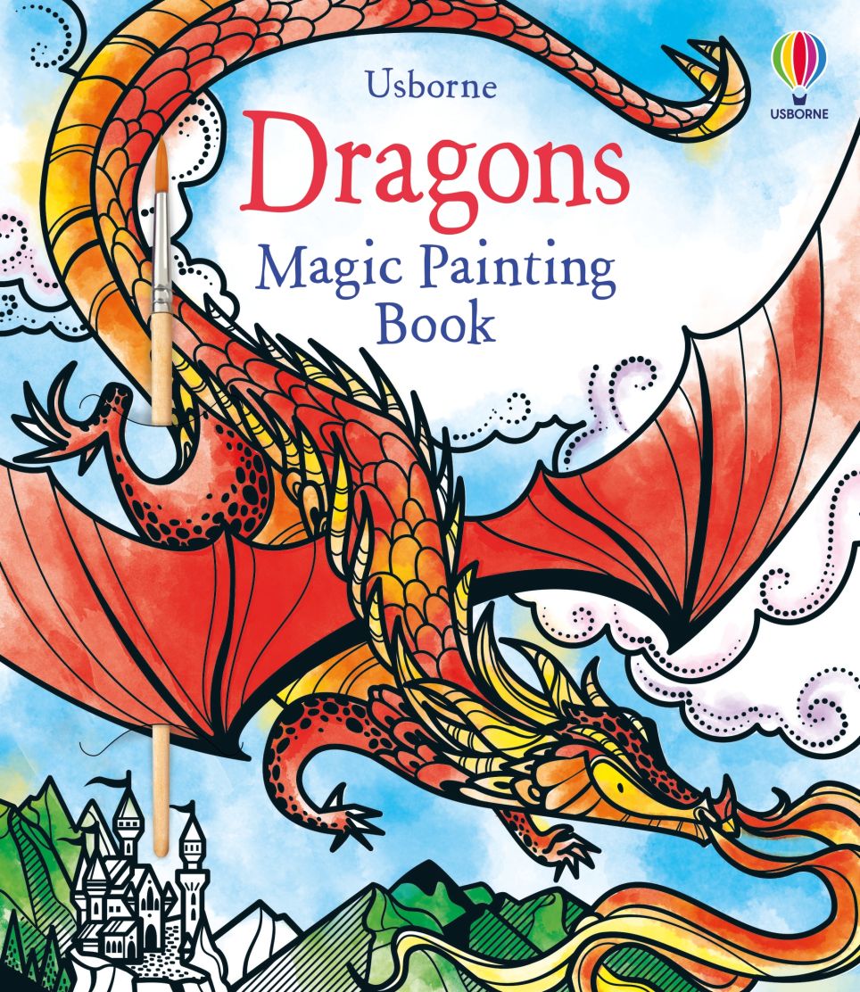 Usborne Books-Dragons Magic Painting Book-070634-Legacy Toys