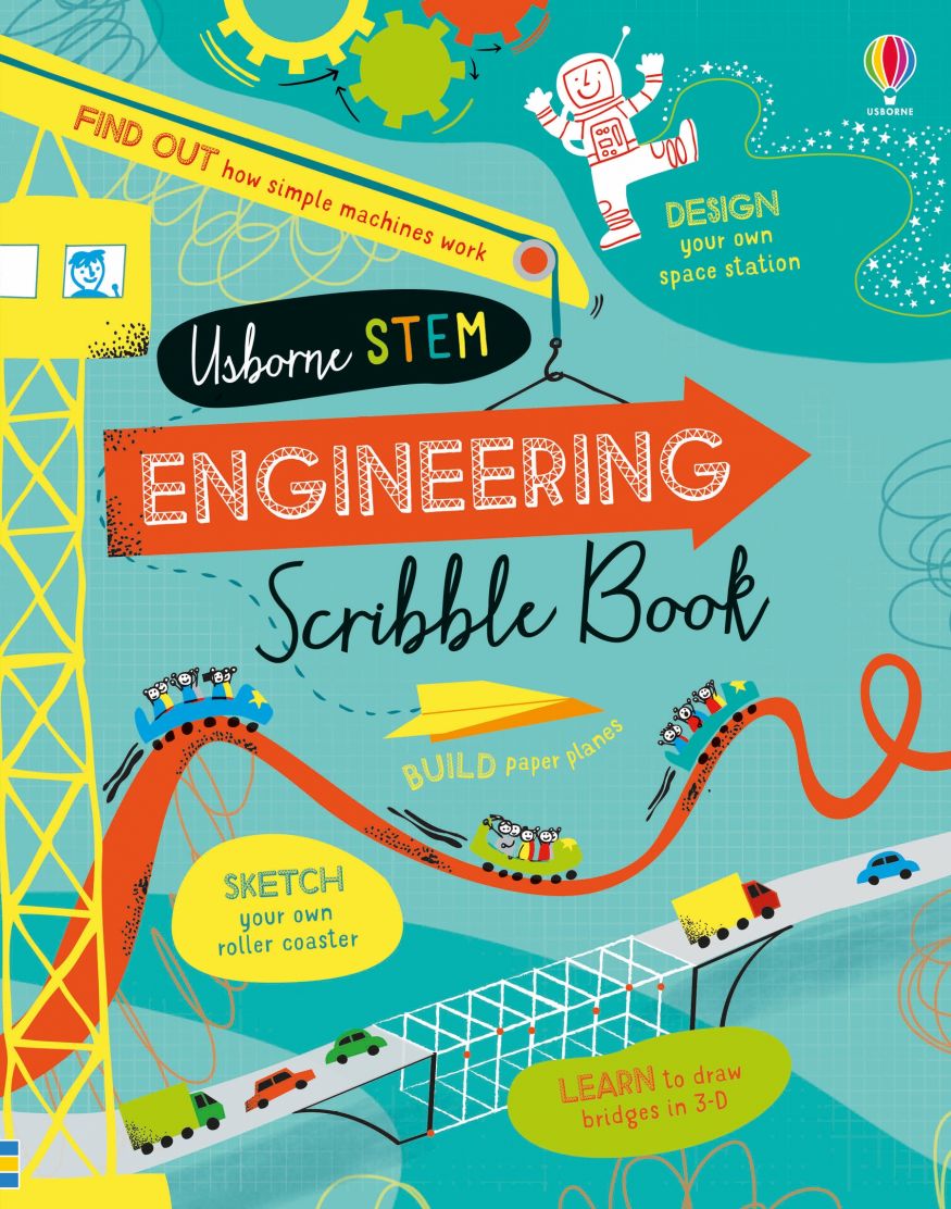 Usborne Books-Engineering Scribble Book-544188-Legacy Toys