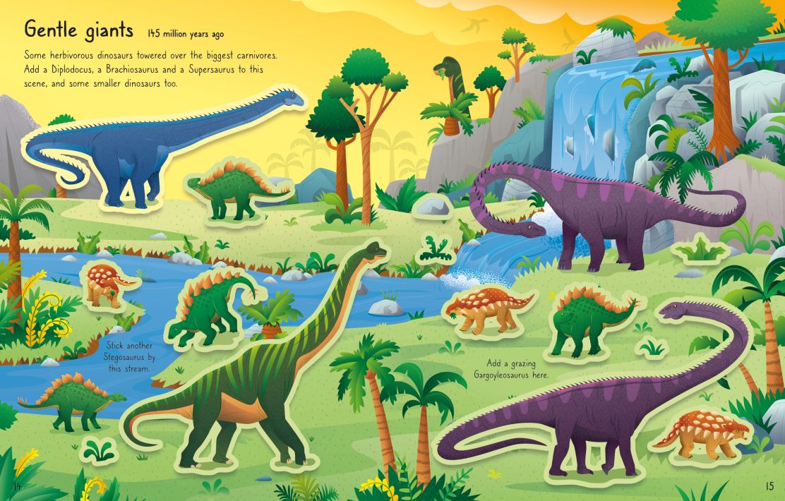 Usborne Books-First Sticker Book T. Rex-556587-Legacy Toys