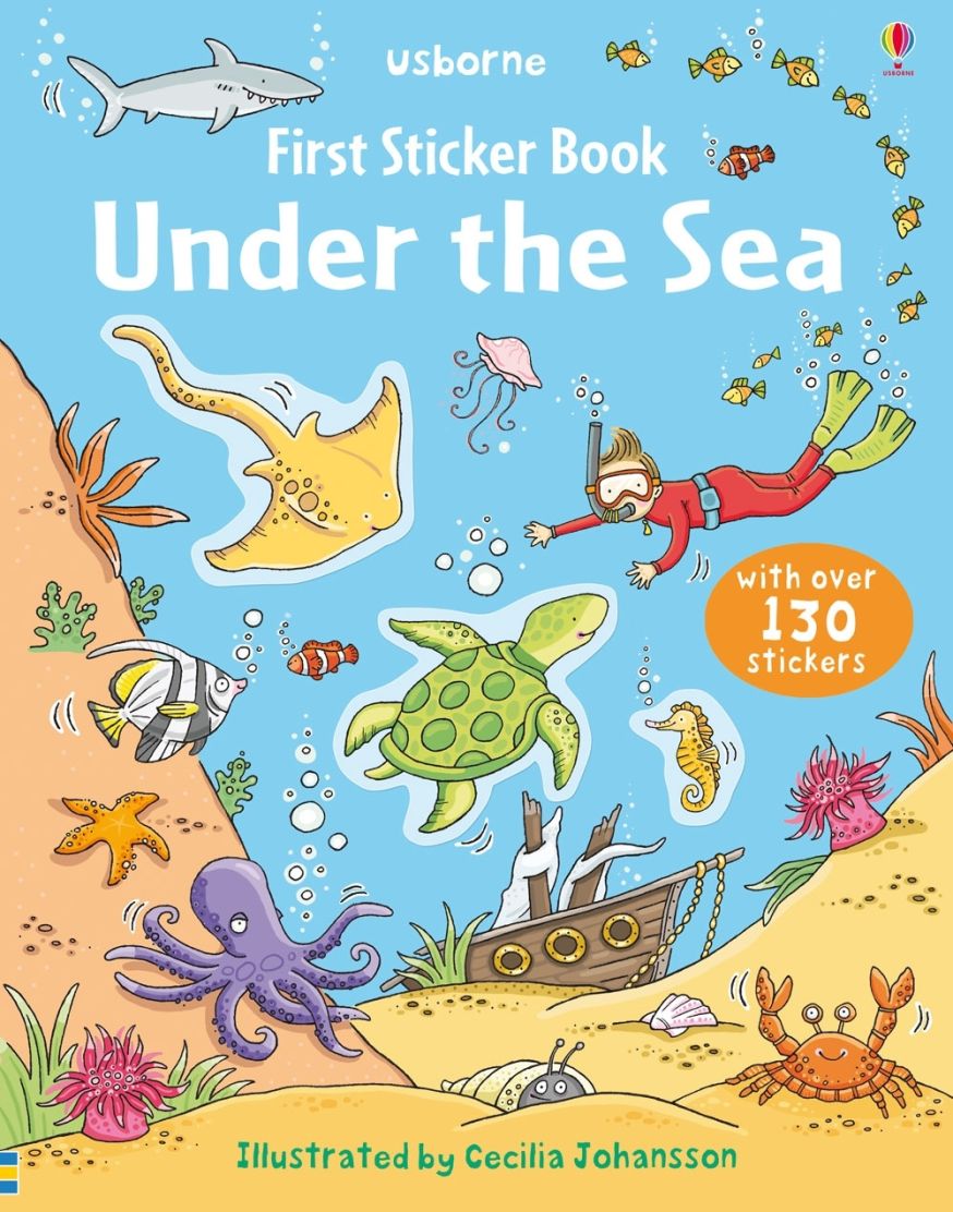 Usborne Books-First Sticker Book Under The Sea-318064-Legacy Toys