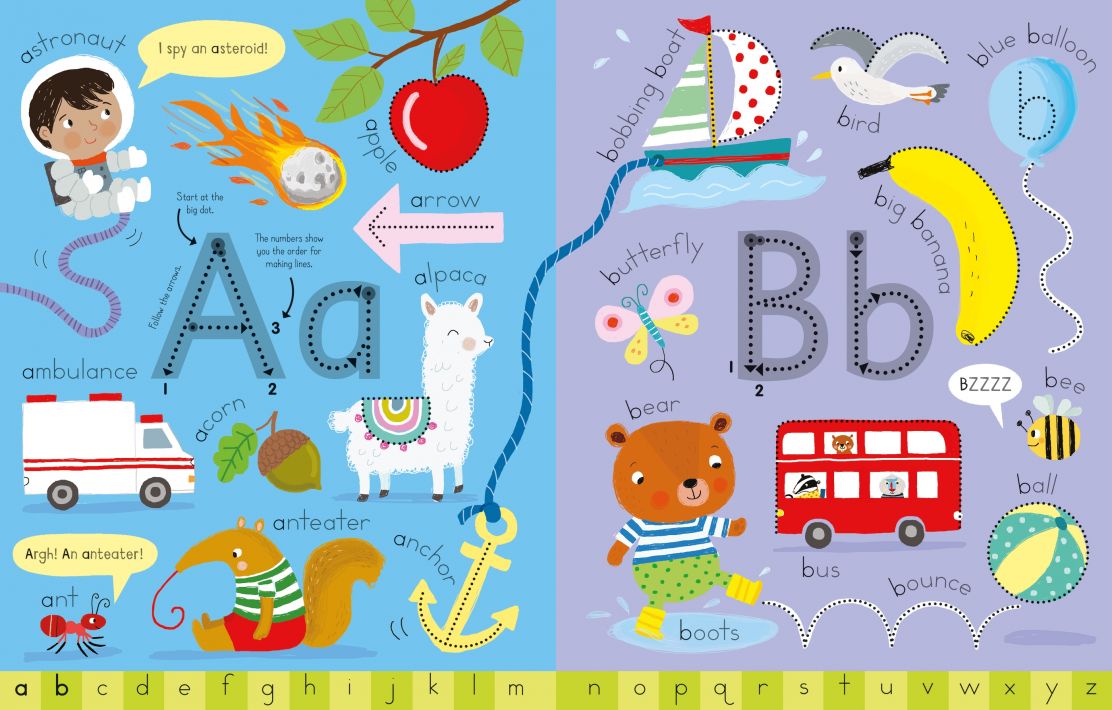 Usborne Books-First Wipe-Clean Alphabet-551636-Legacy Toys