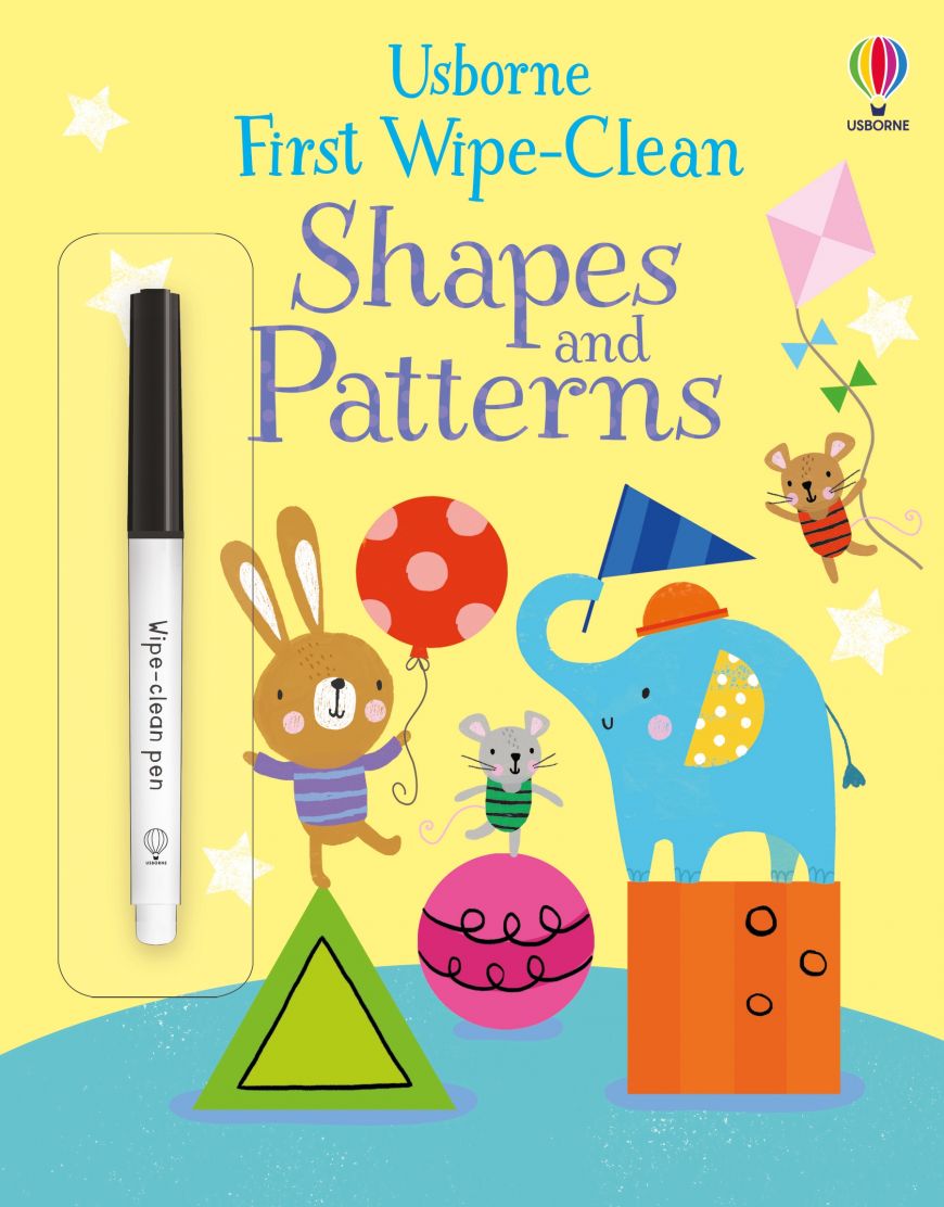 Usborne Books-First Wipe-clean Shapes & Patterns-551957-Legacy Toys