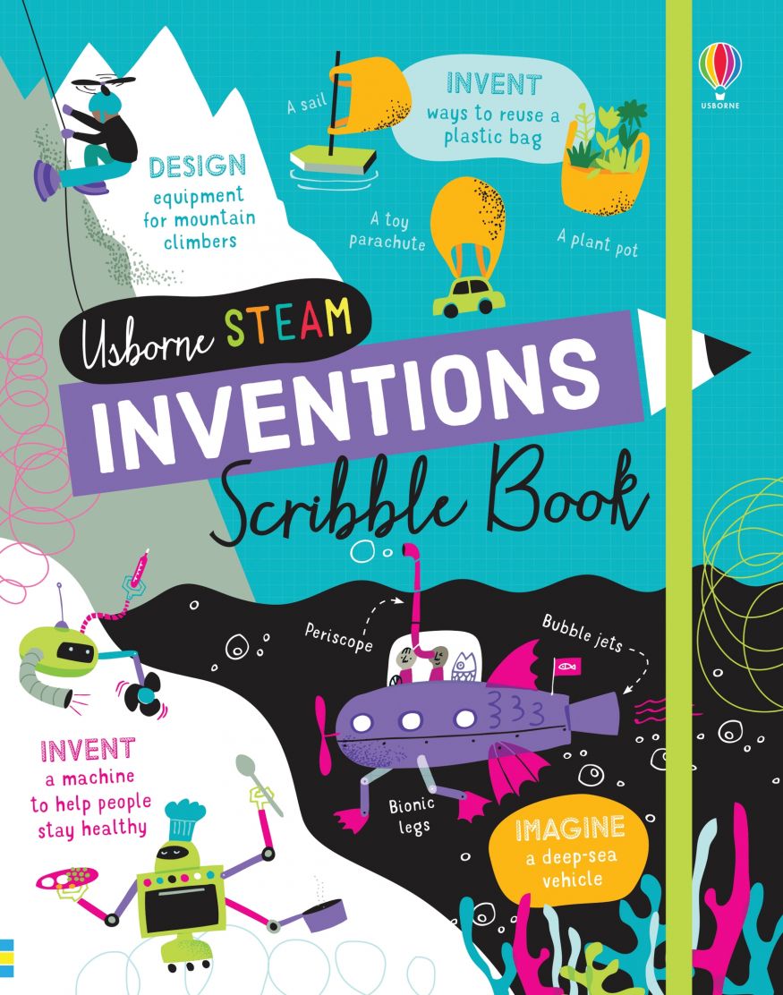 Usborne Books-Inventions Scribble Book-548865-Legacy Toys