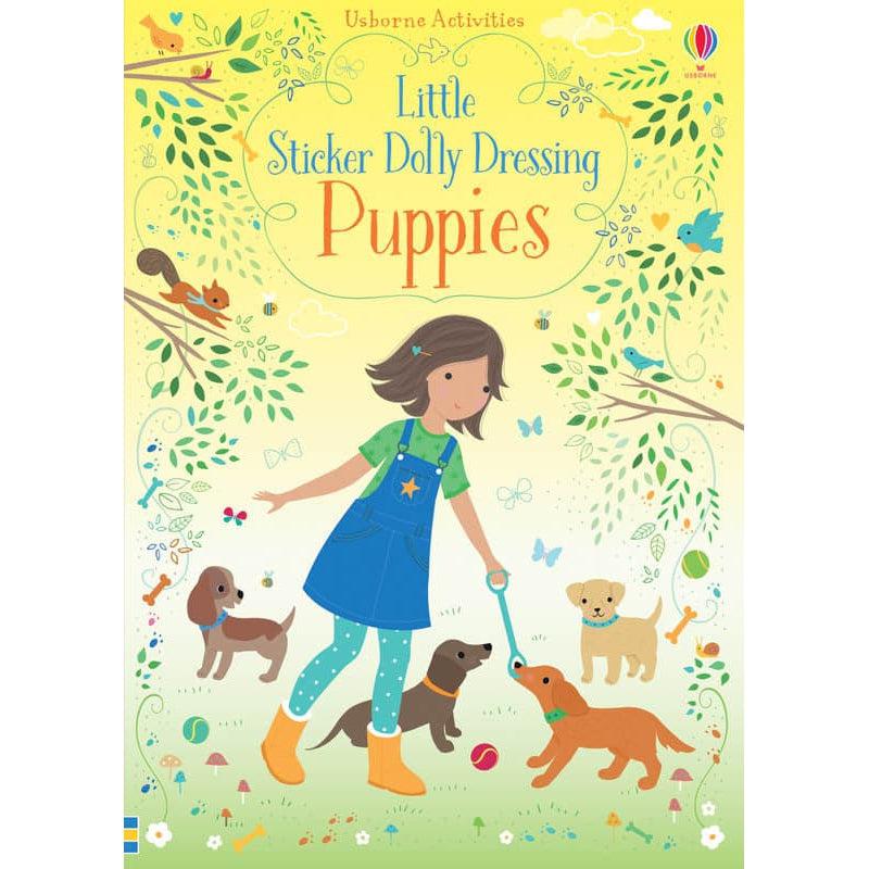 Usborne Books-Little Sticker Dolly Dressing Puppies-545062-Legacy Toys