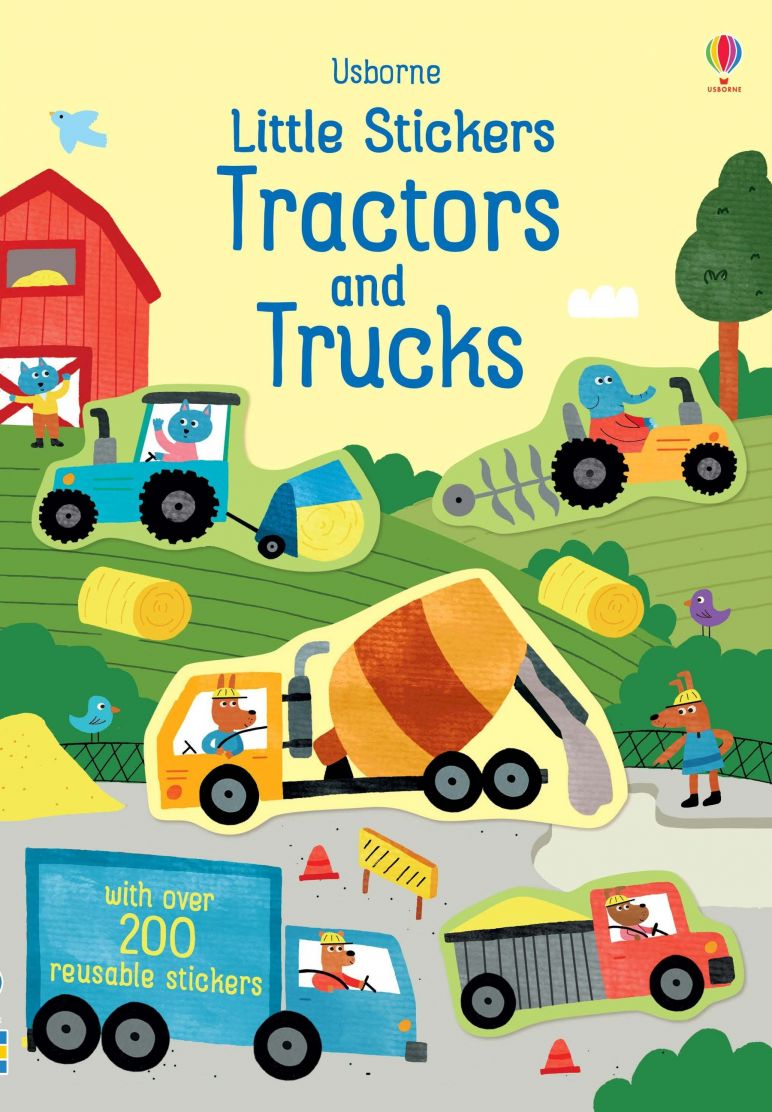 Usborne Books-Little Stickers Tractors and Trucks-548643-Legacy Toys