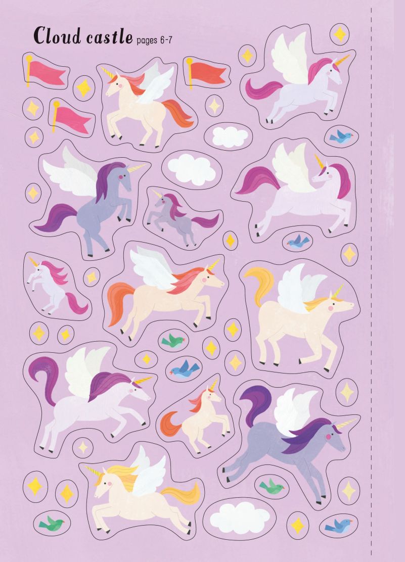 Unicorn Glitter Stickers (Pack of 100) Craft Embellishments