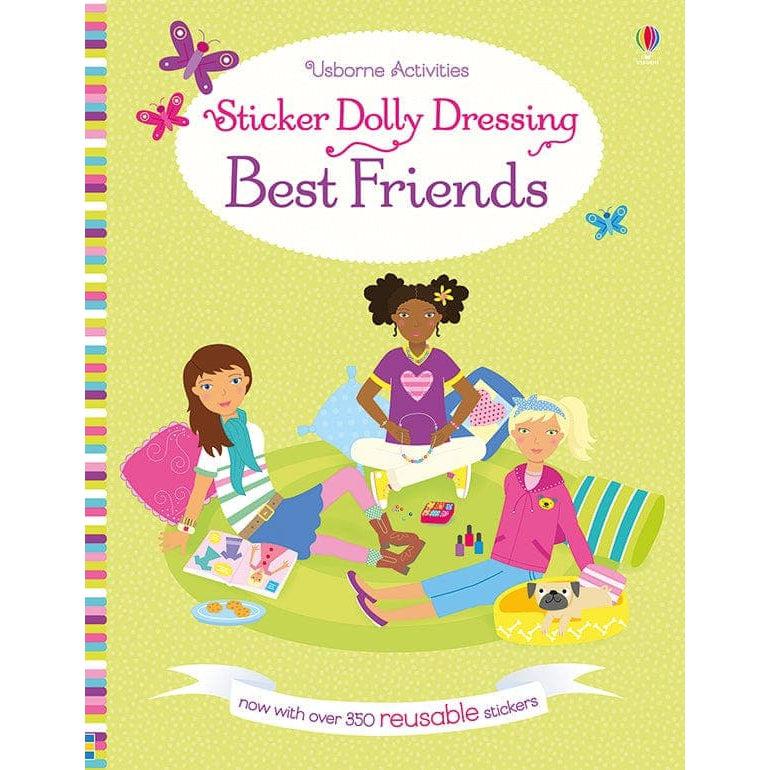 Usborne Books-Sticker Dolly Dressing Best Friends-070375-Legacy Toys