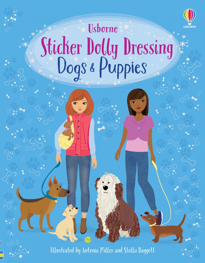 Usborne Books-Sticker Dolly Dressing Dogs & Puppies-071457-Legacy Toys