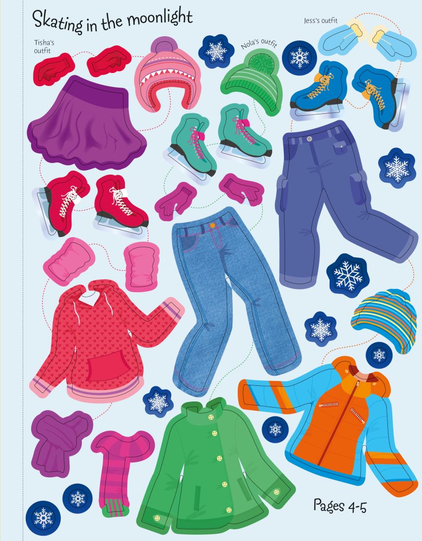 Usborne Books-Sticker Dolly Dressing Winter Wonderland-553203-Legacy Toys