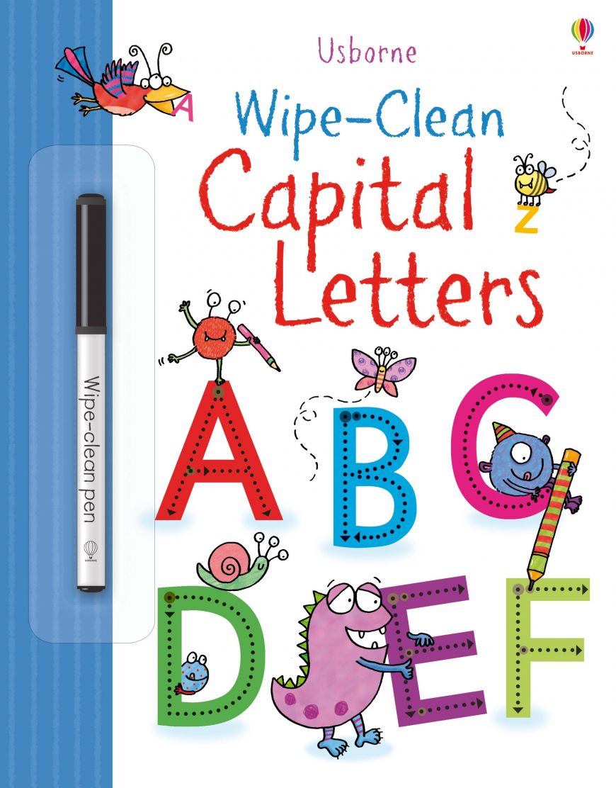 Usborne Books-Wipe Clean Capital Letters-536411-Legacy Toys