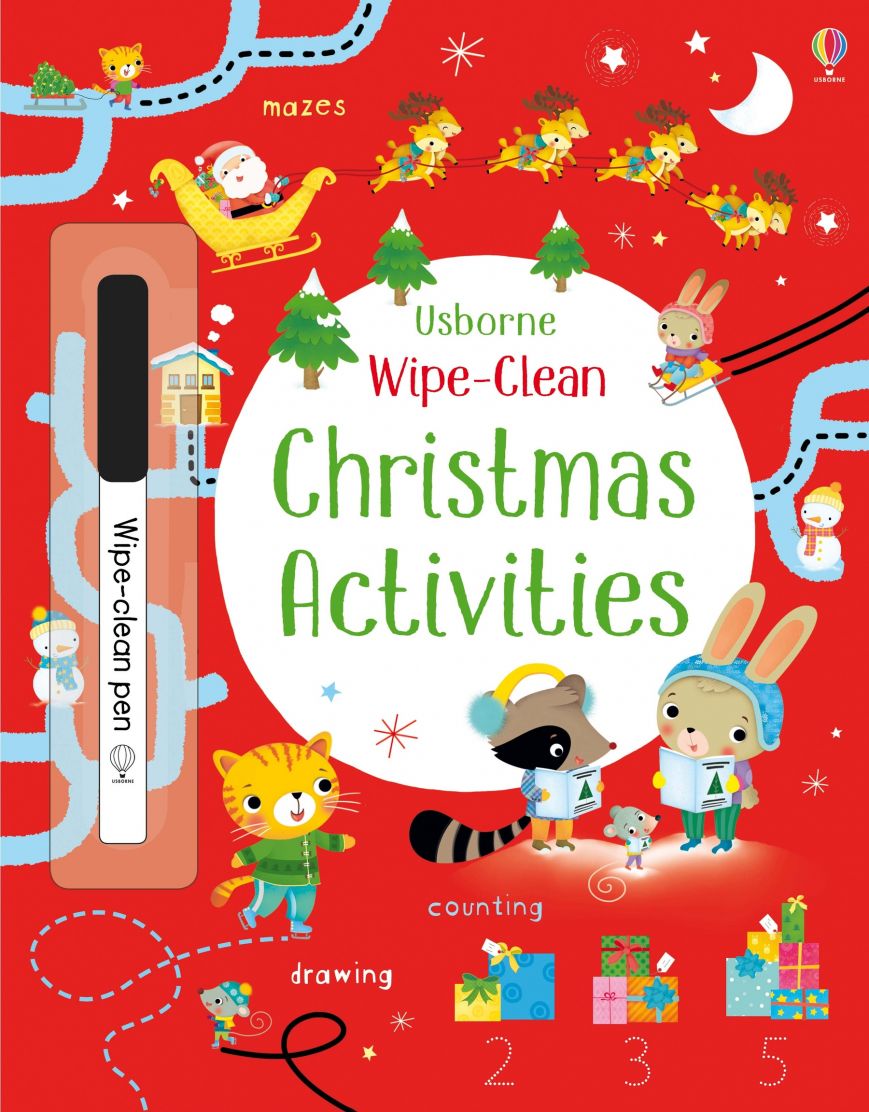 Usborne Books-Wipe-Clean Christmas Activities-539139-Legacy Toys