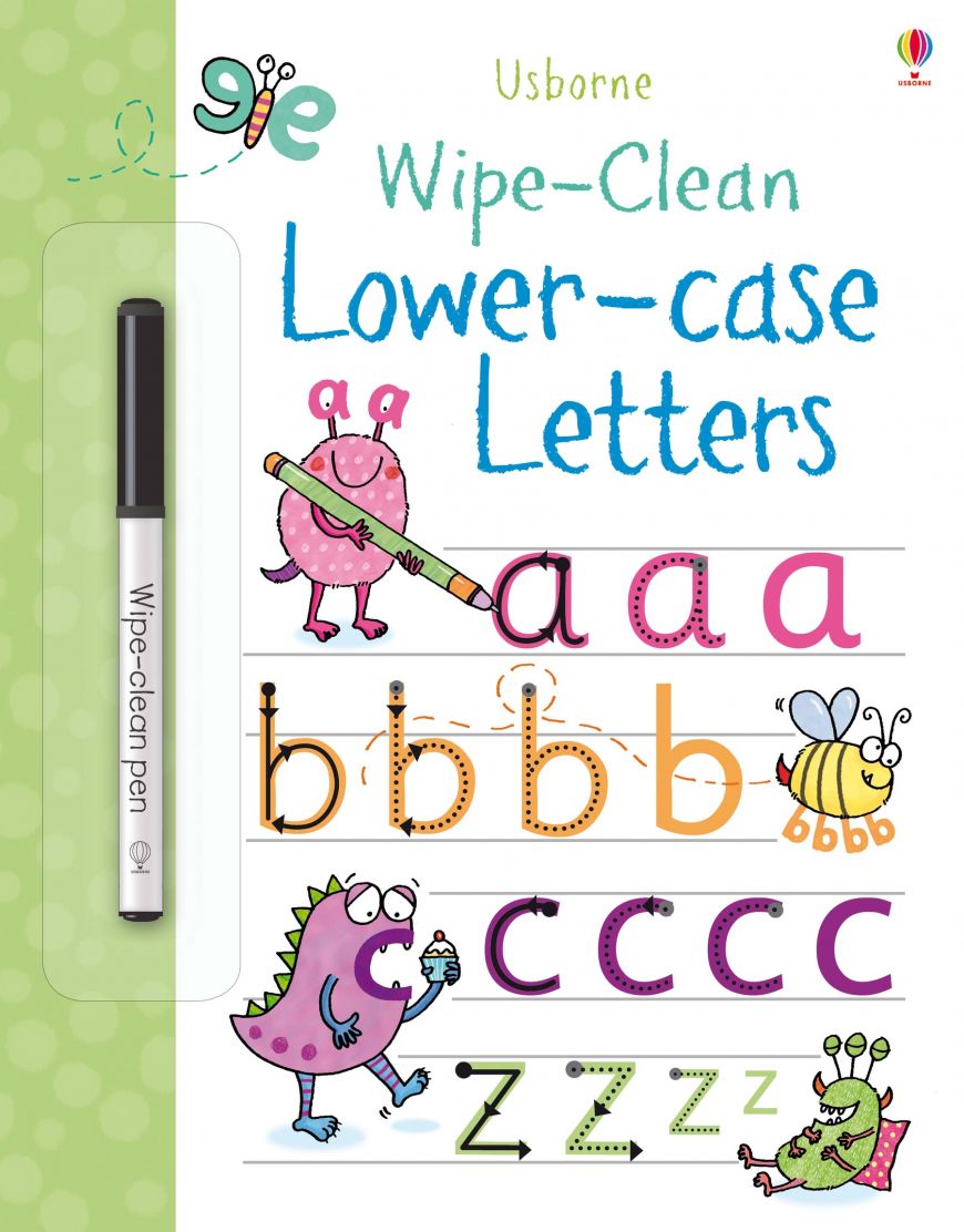 Usborne Books-Wipe-Clean Lower-Case Letters-536428-Legacy Toys