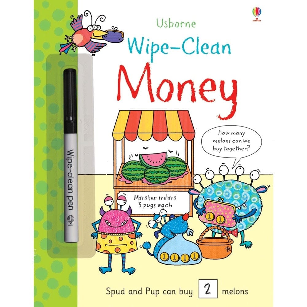 Usborne Books-Wipe-Clean Money-542092-Legacy Toys