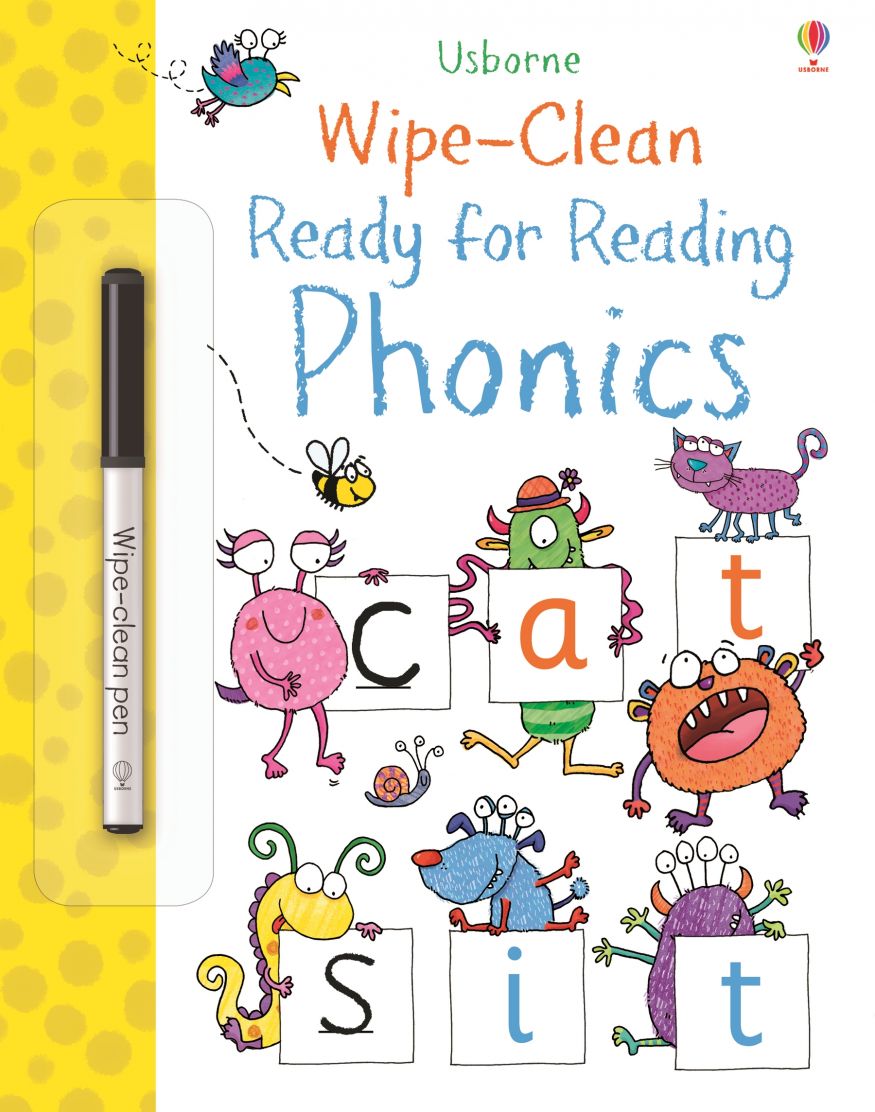 Usborne Books-Wipe-Clean Ready for Reading Phonics-544607-Legacy Toys