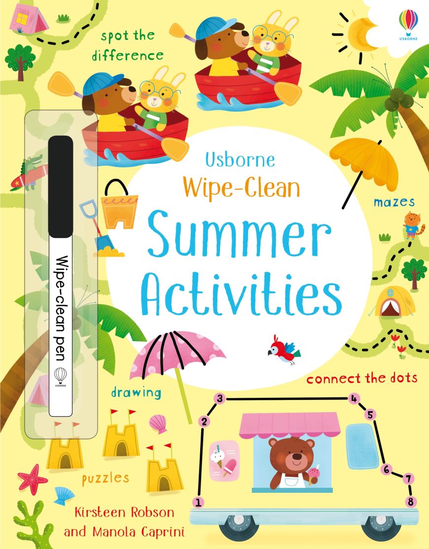 Usborne Books-Wipe-Clean Summer Activities-5074946-Legacy Toys