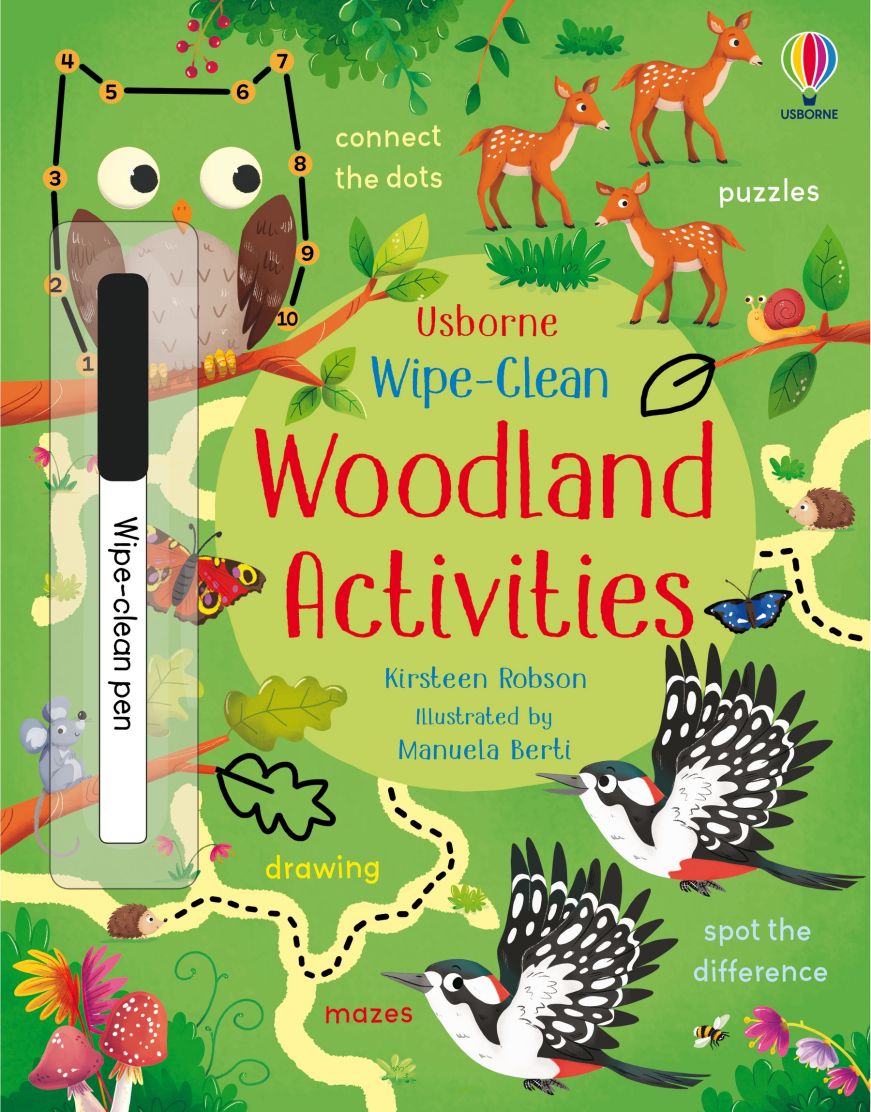 Usborne Books-Wipe-Clean Woodland Activities-555481-Legacy Toys