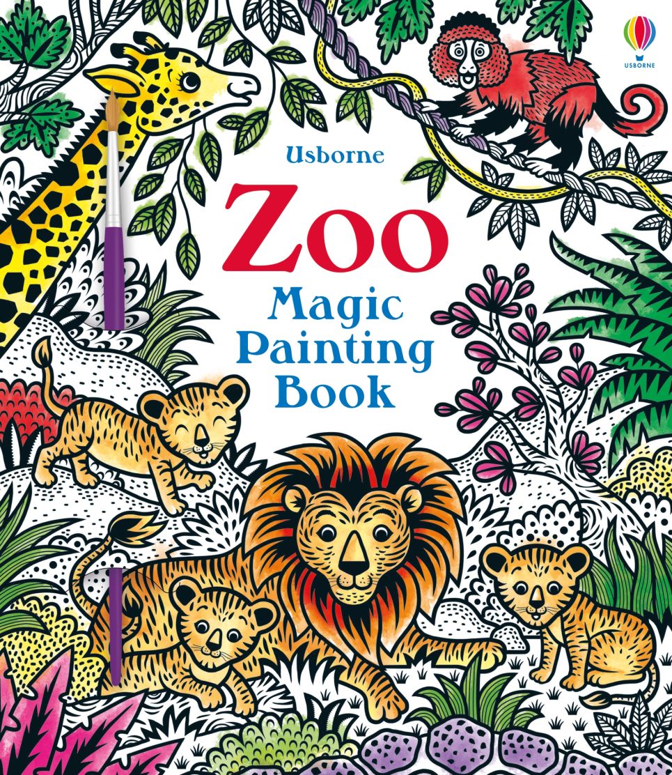 Usborne Books-Zoo Magic Painting Book-070429-Legacy Toys
