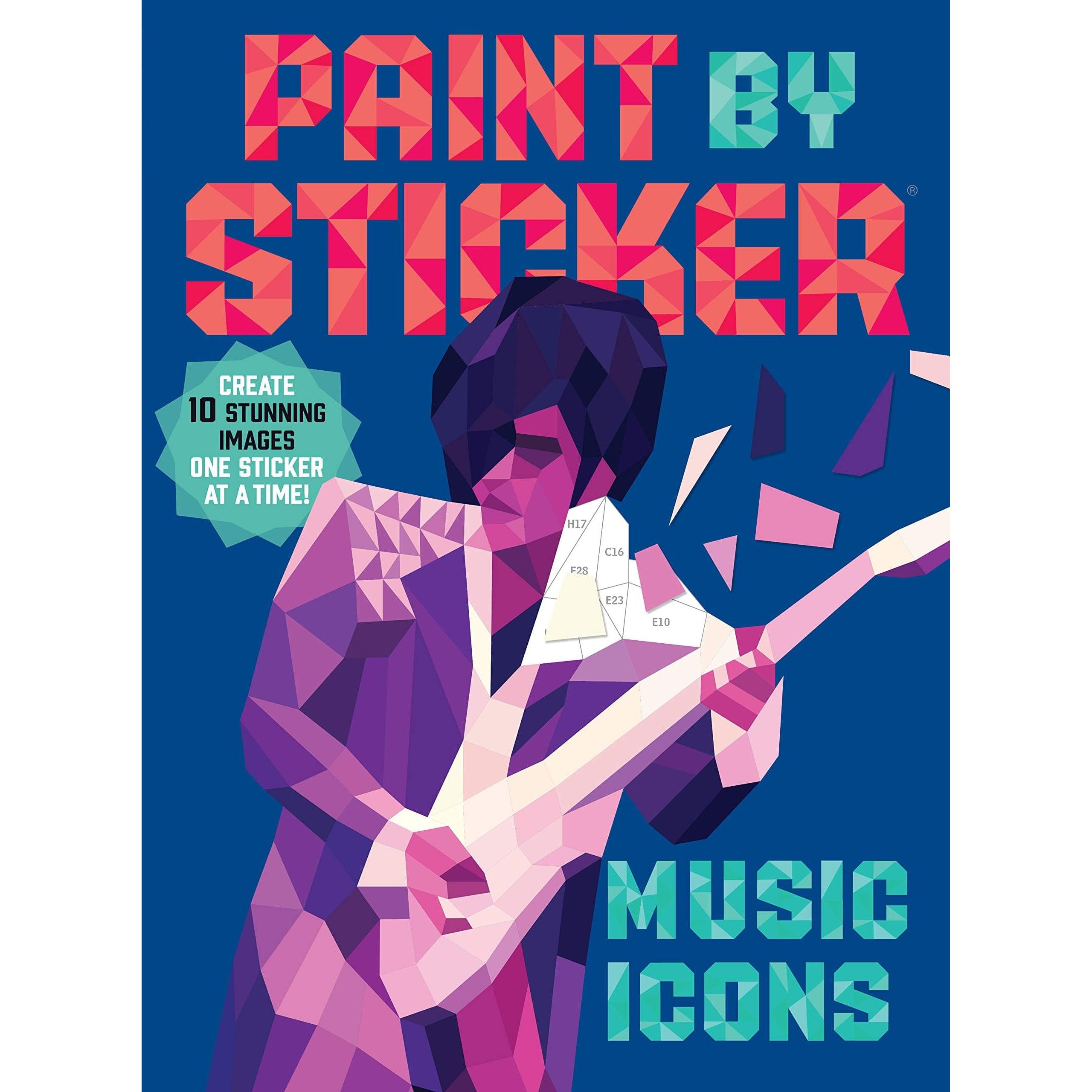 Workman Publishing-Paint By Sticker: Music Icons-12597-Legacy Toys
