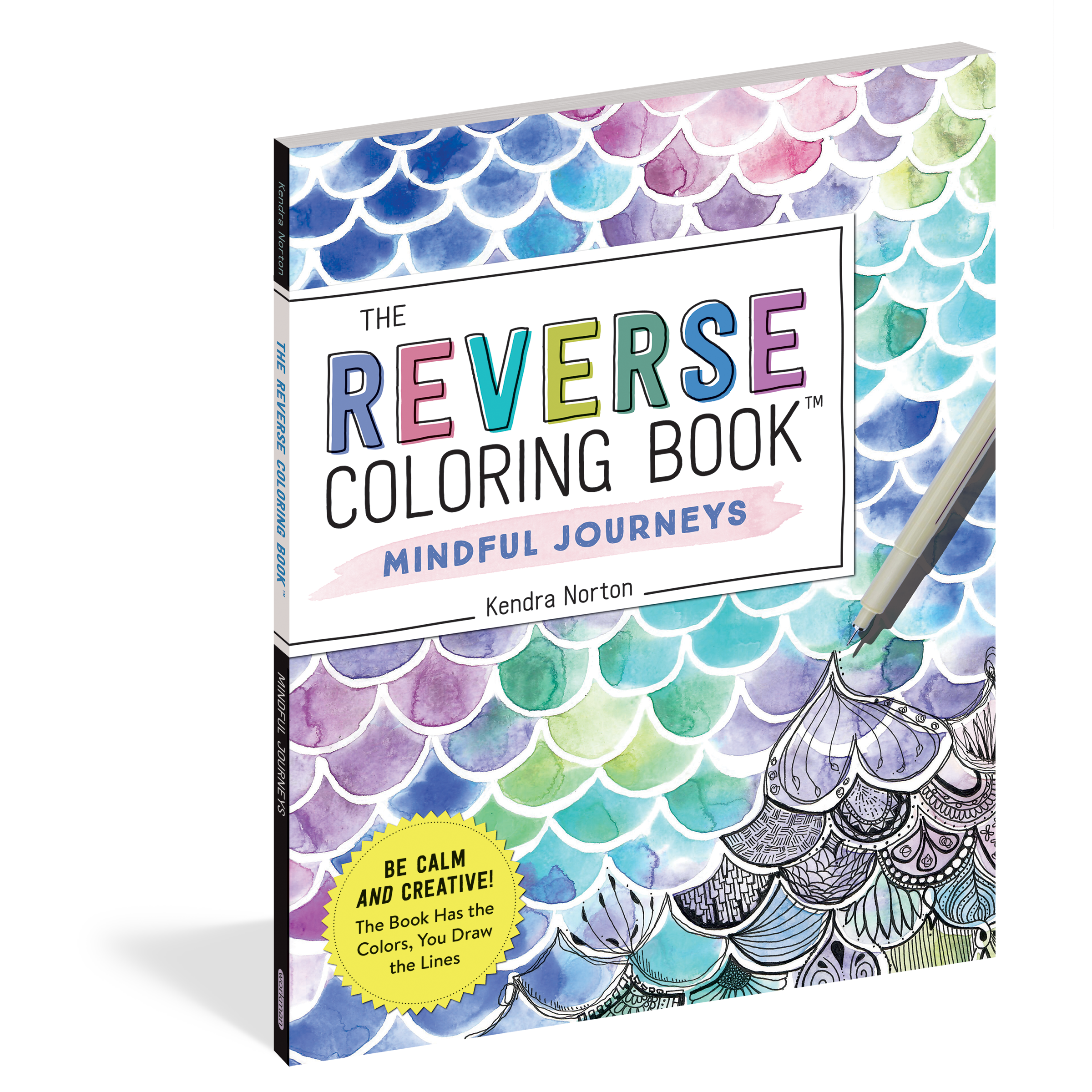 Workman Publishing-The Reverse Coloring Book - Mindful Journeys-101807-Legacy Toys